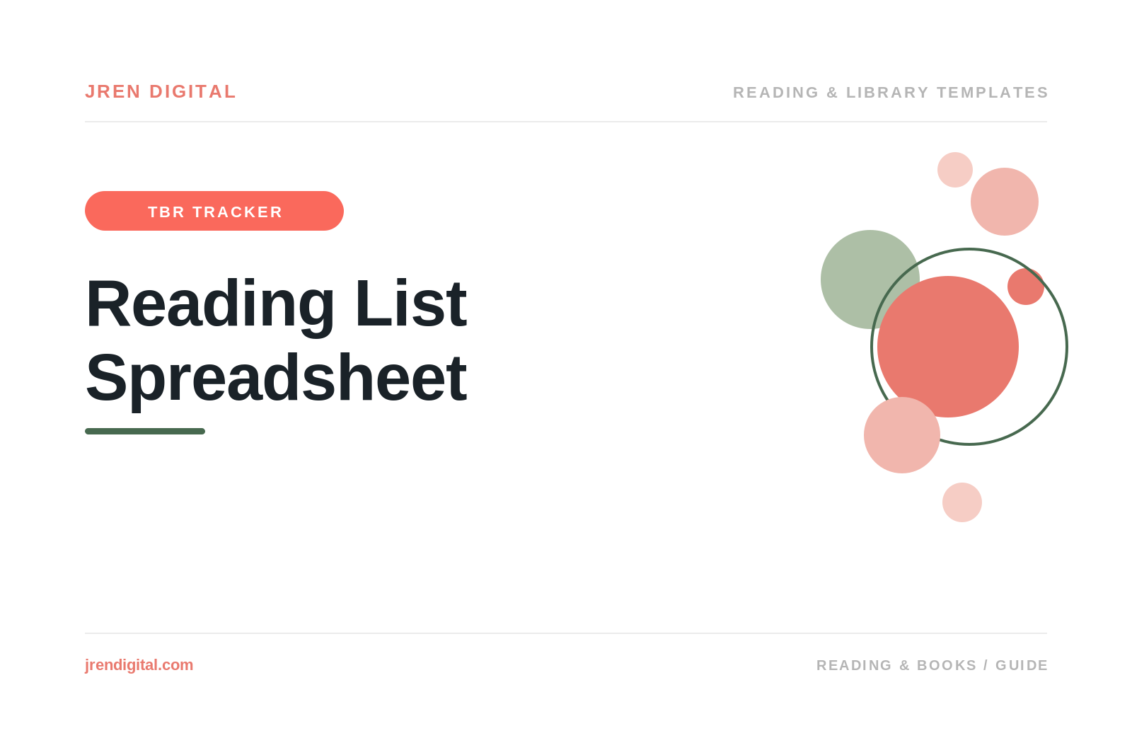 Reading List Spreadsheet & TBR Tracker That Ends Decision Paralysis, by JRen Digital