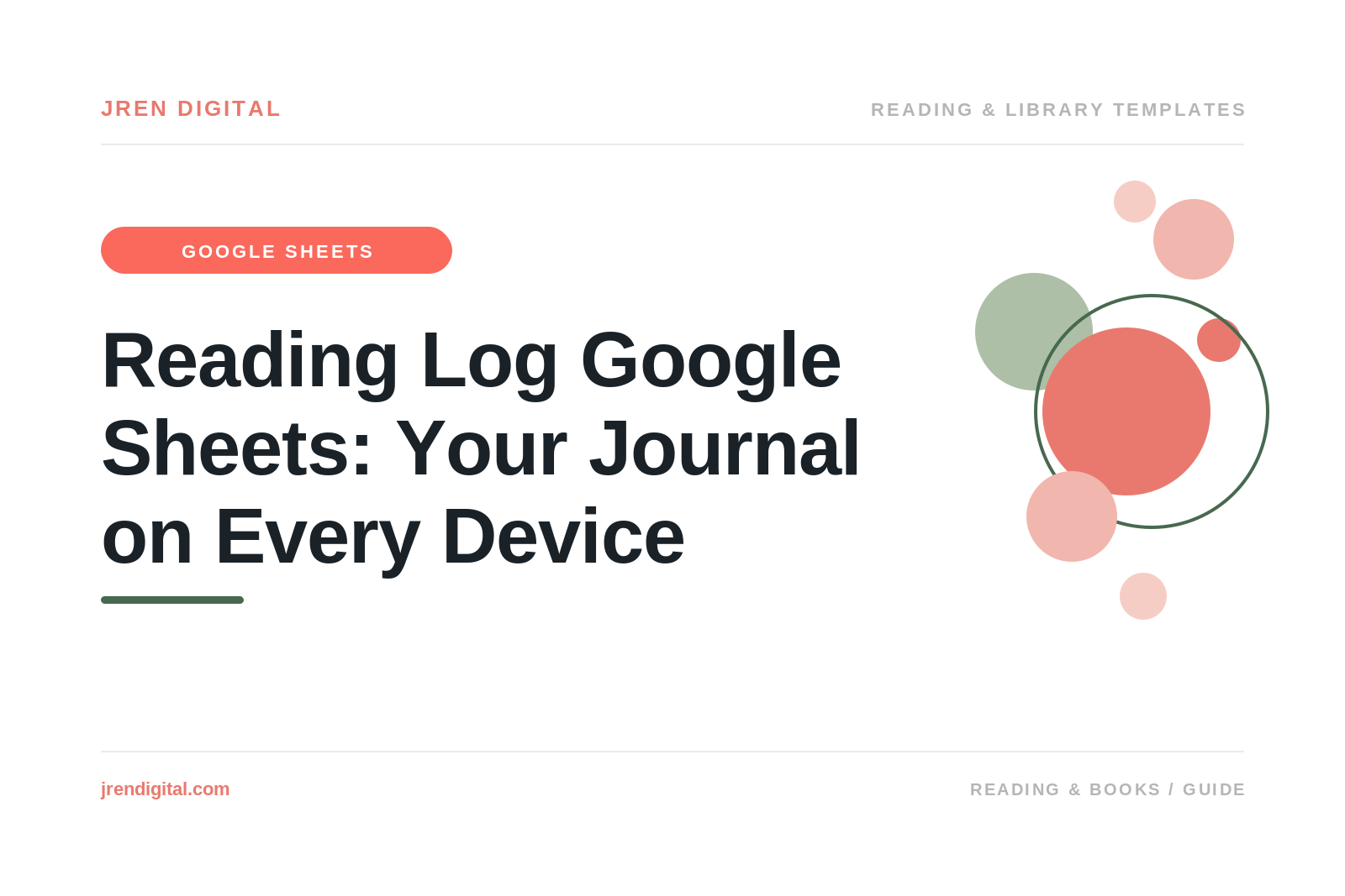 Reading Log Google Sheets: Your Journal on Every Device, by JRen Digital