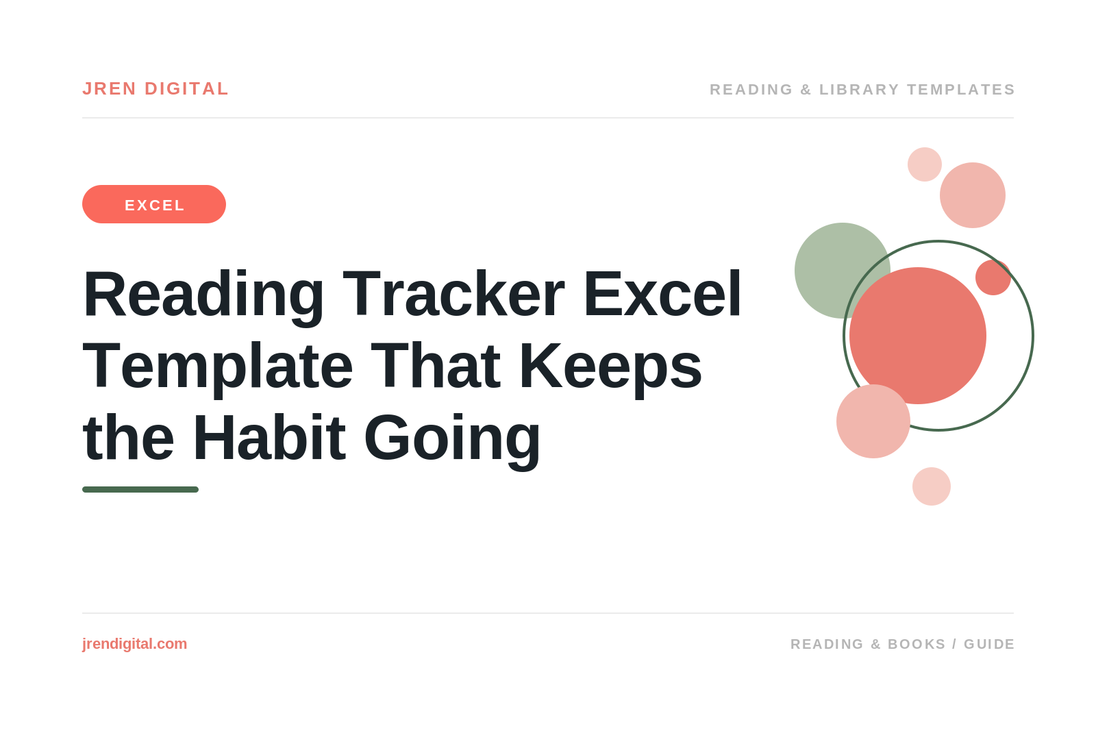 Reading Tracker Excel Template That Keeps the Habit, by JRen Digital