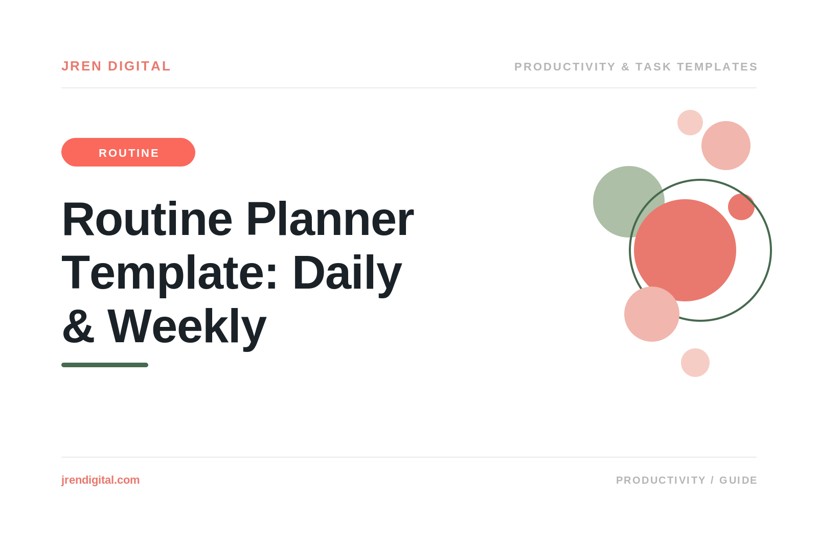 Routine Planner Template: Daily & Weekly, by JRen Digital