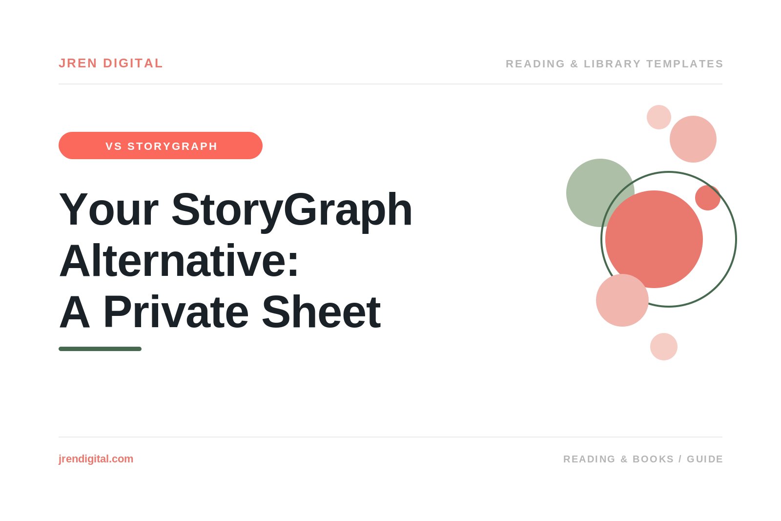 StoryGraph Alternative: A Private Reading Spreadsheet, by JRen Digital