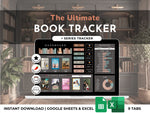 The Ultimate Book Tracker Spreadsheet (Dark Mode) by JRen Digital - reading tracker for Google Sheets and Excel