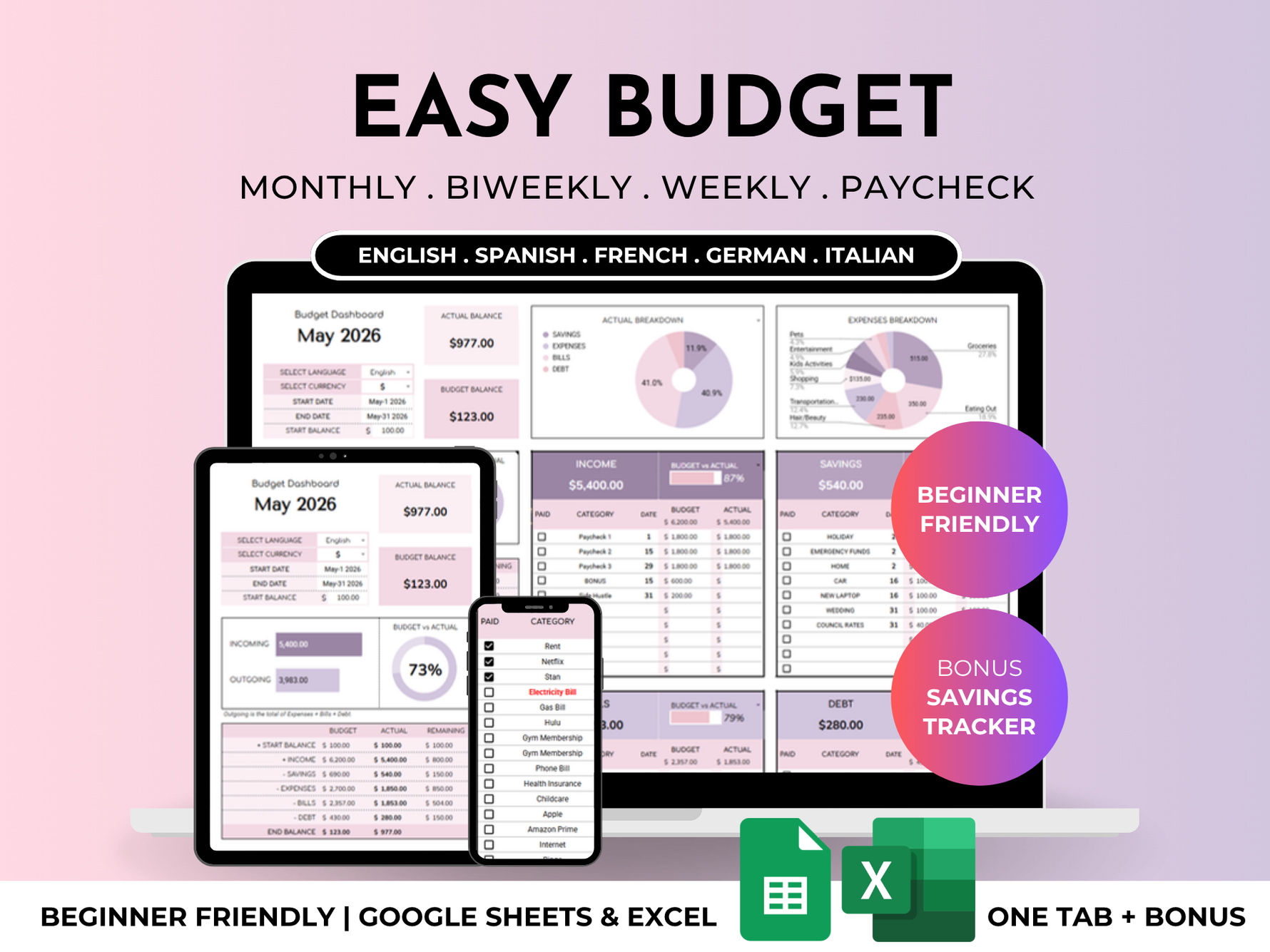 Simple Budget Planner (Purple) 1