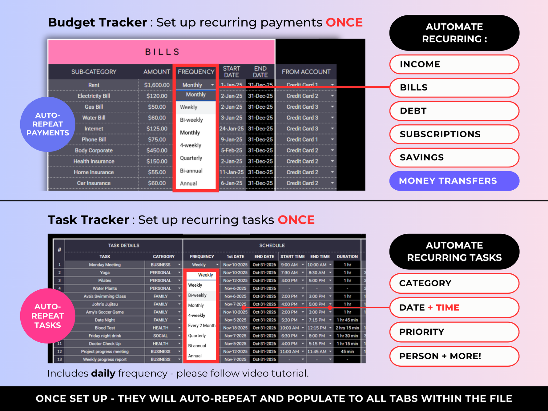 Ultimate Financial Planner Bundle (Dark Mode) 3