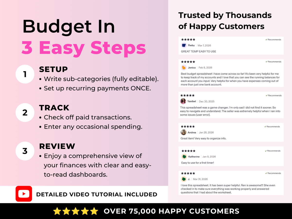 Paycheck Budget 4.0 - budget in 3 easy steps