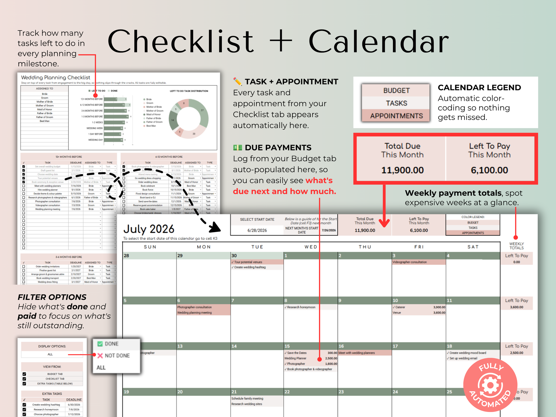 Ultimate Wedding Planner Sage - seating plan
