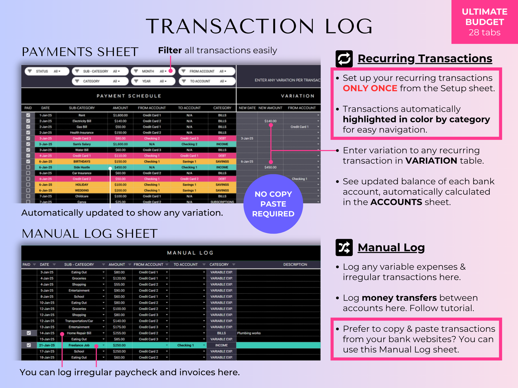 Ultimate Financial Planner Bundle (Dark Mode) 4