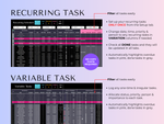 Ultimate Task & Habit Tracker 2.0 - ADHD Friendly | Excel & Google Sheets (Dark Mode) - preview 6