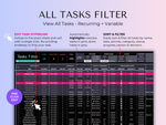 Ultimate Task & Habit Tracker 2.0 - ADHD Friendly | Excel & Google Sheets (Dark Mode) - preview 7