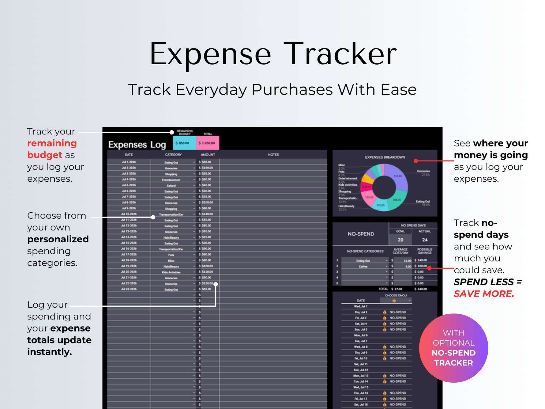 Simple Budget Planner (Dark Mode) 7