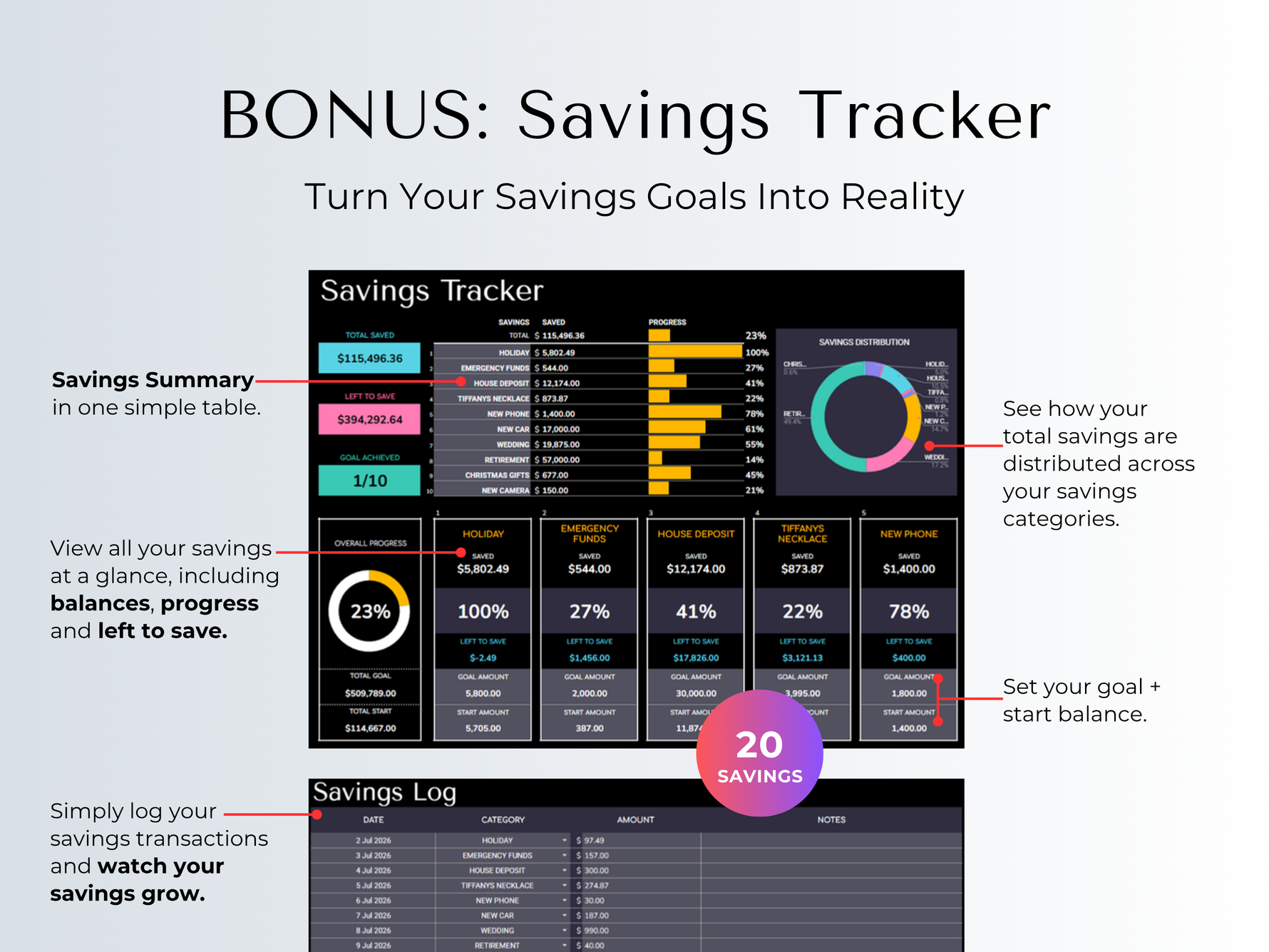 Simple Budget Planner (Dark Mode) 8