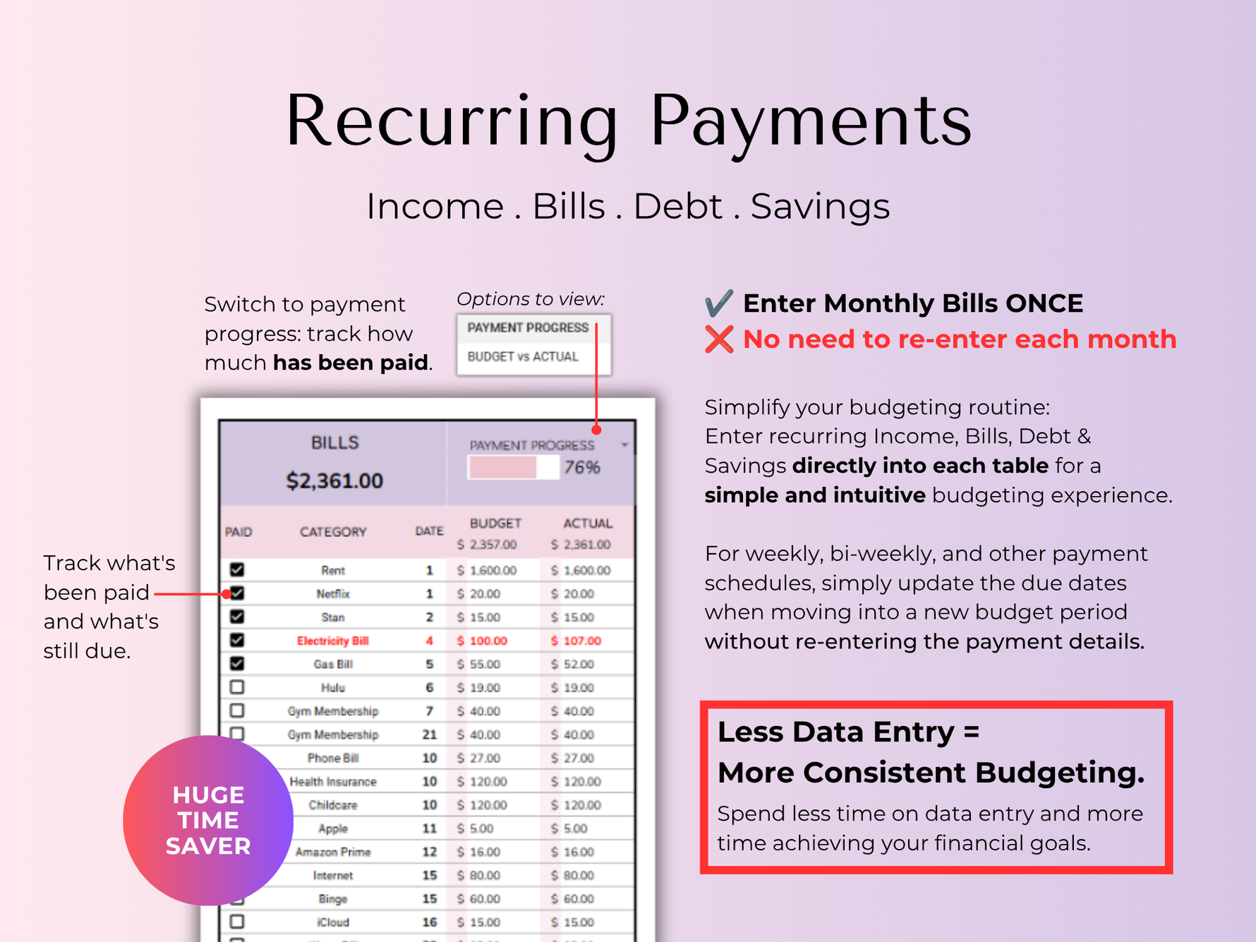 Simple Budget Planner (Purple) 5