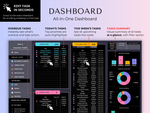 Ultimate Task & Habit Tracker 2.0 - ADHD Friendly | Excel & Google Sheets (Dark Mode) - preview 9