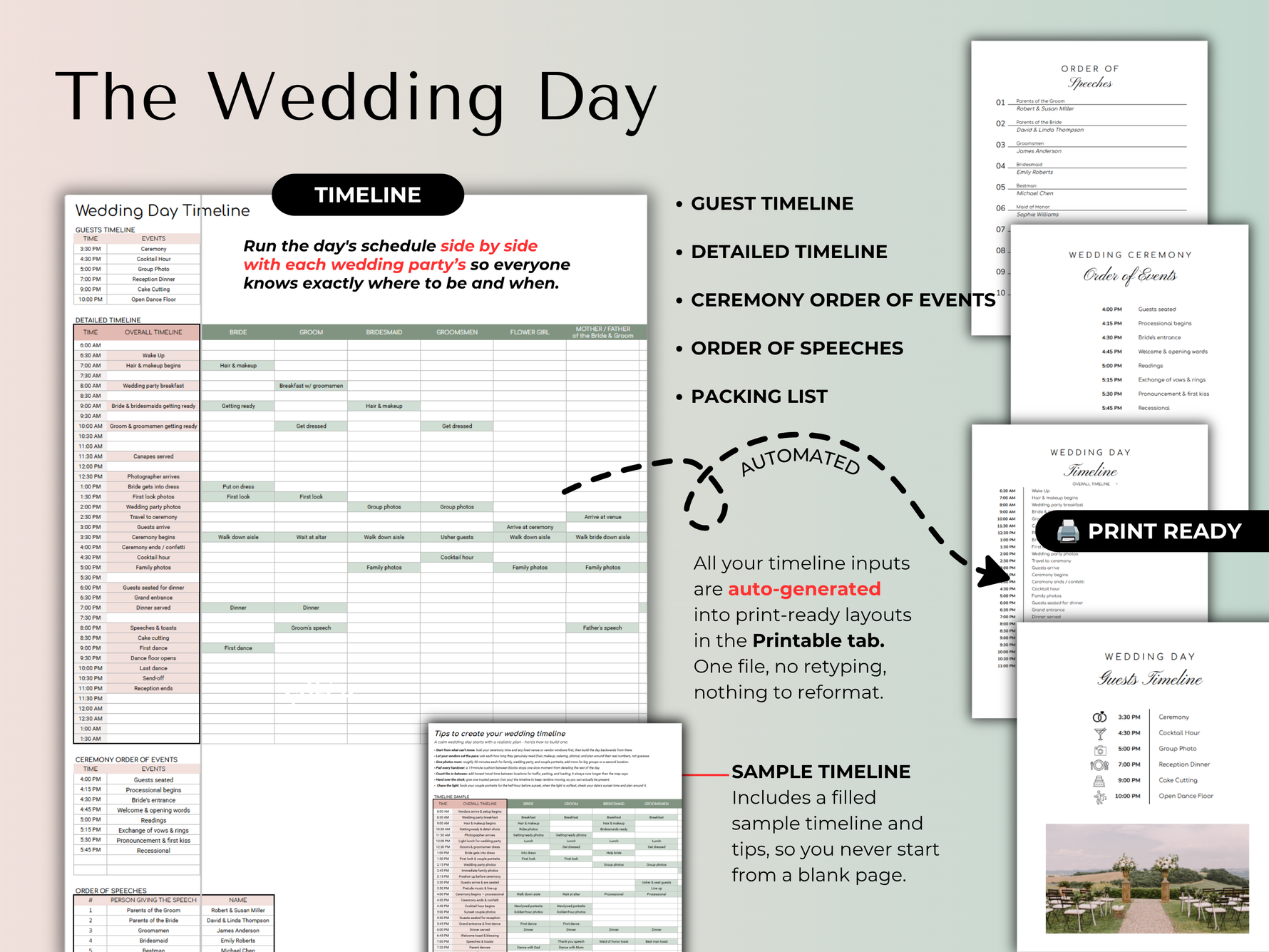 Ultimate Wedding Planner Sage - calendar