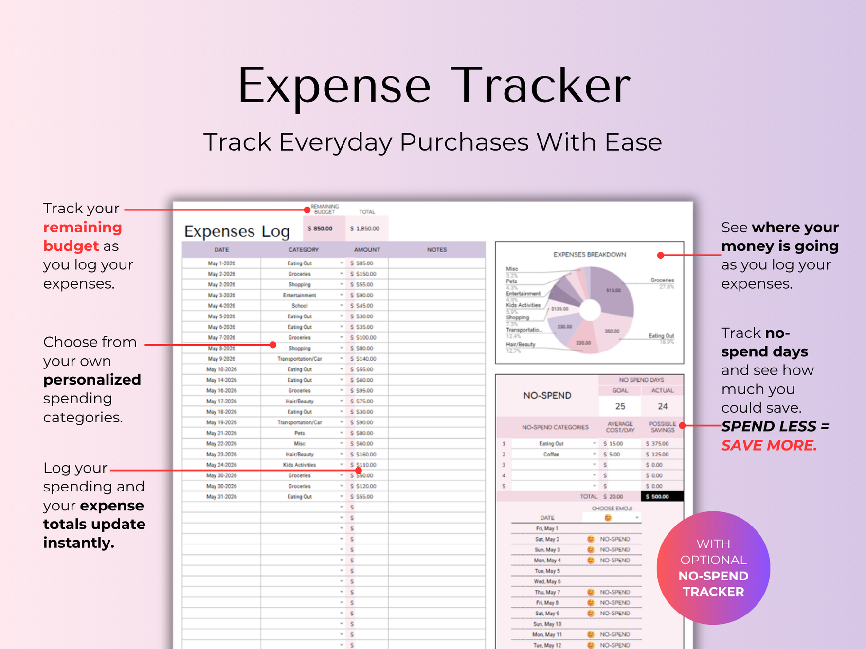 Simple Budget Planner (Purple) 6