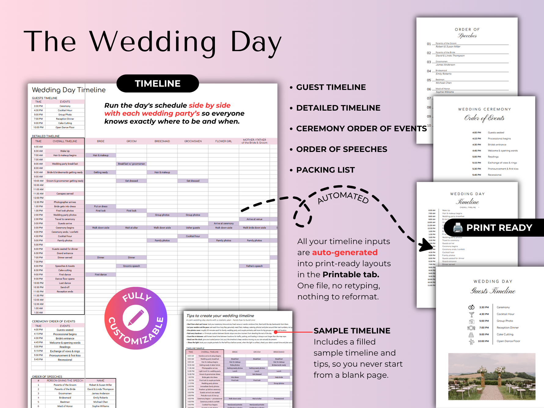 Ultimate Wedding Planner Purple - calendar