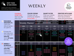 Ultimate Task & Habit Tracker 2.0 - ADHD Friendly | Excel & Google Sheets (Dark Mode) - preview 11