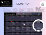 Ultimate Task & Habit Tracker 2.0 - ADHD Friendly | Excel & Google Sheets (Dark Mode) - preview 12