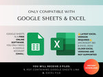 Works with Google Sheets and Excel: you receive a PDF with the Google Sheets link and an Excel file
