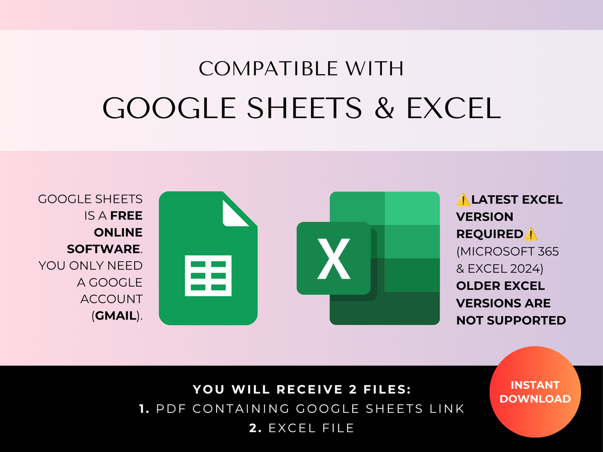 Paycheck Budget 4.0 - compatible with Google Sheets and Excel