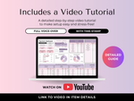 Paycheck Budget 4.0 - includes a step-by-step video tutorial