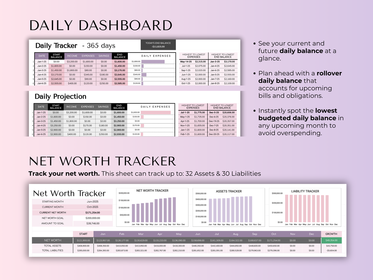 The Ultimate Budget System - Spreadsheet (Purple) - preview 13