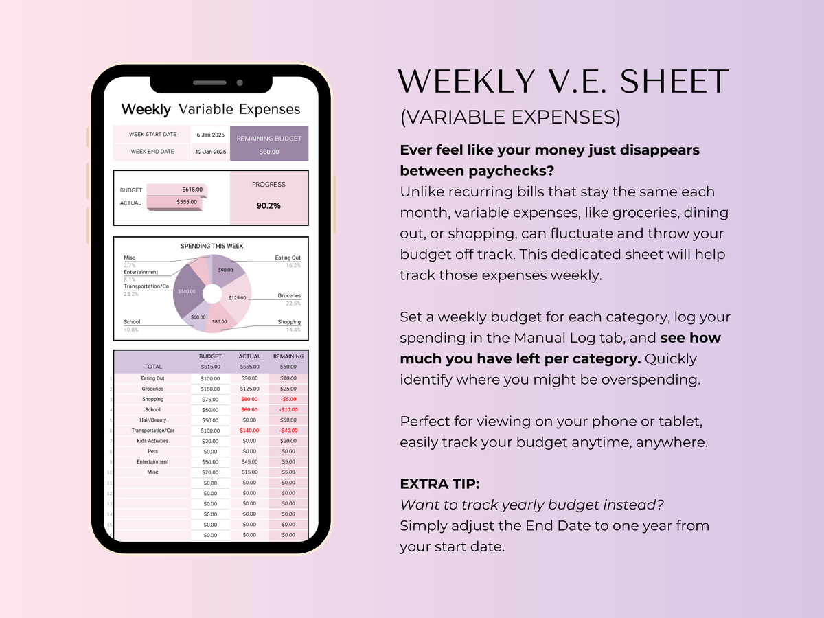 The Ultimate Budget System - Spreadsheet (Purple) - preview 14