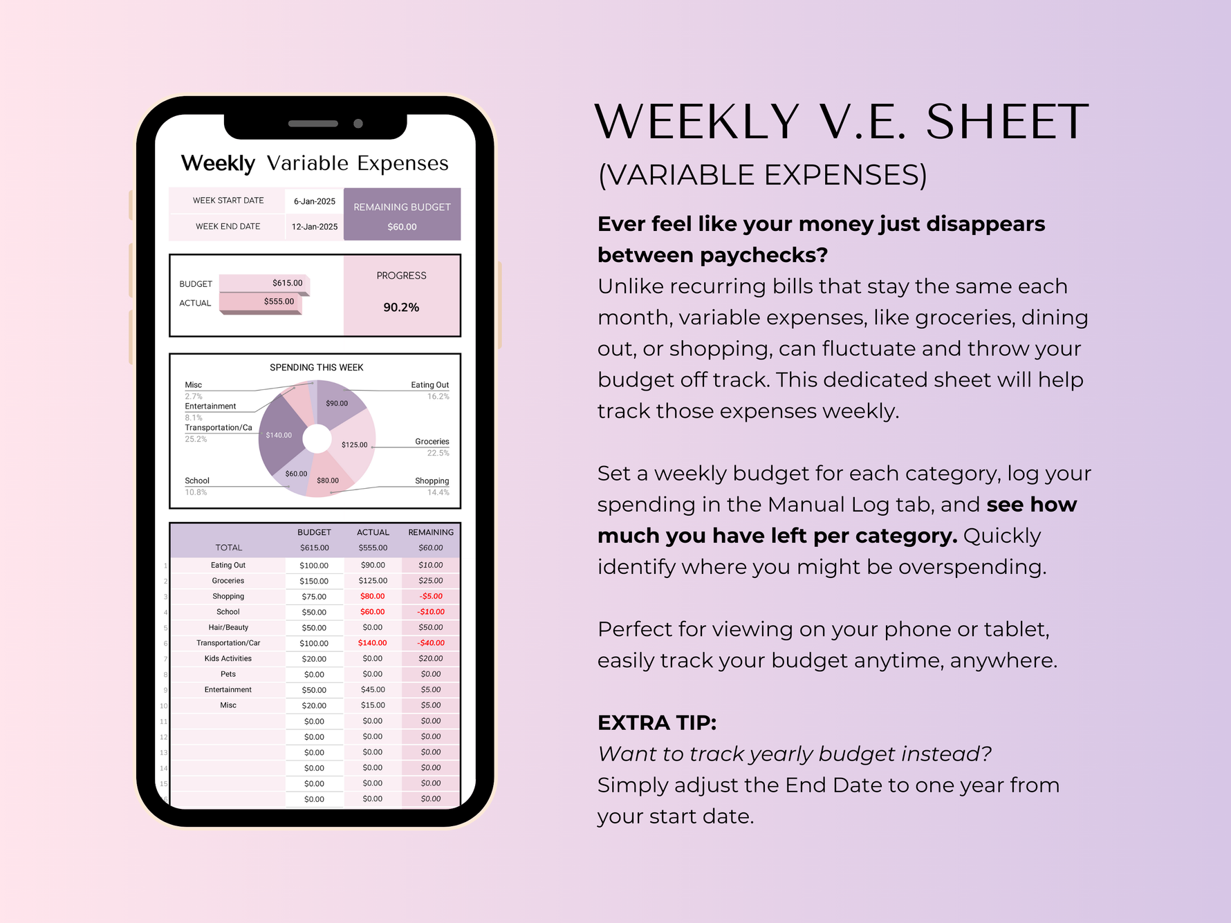 The Ultimate Budget System - Spreadsheet (Purple) - preview 14