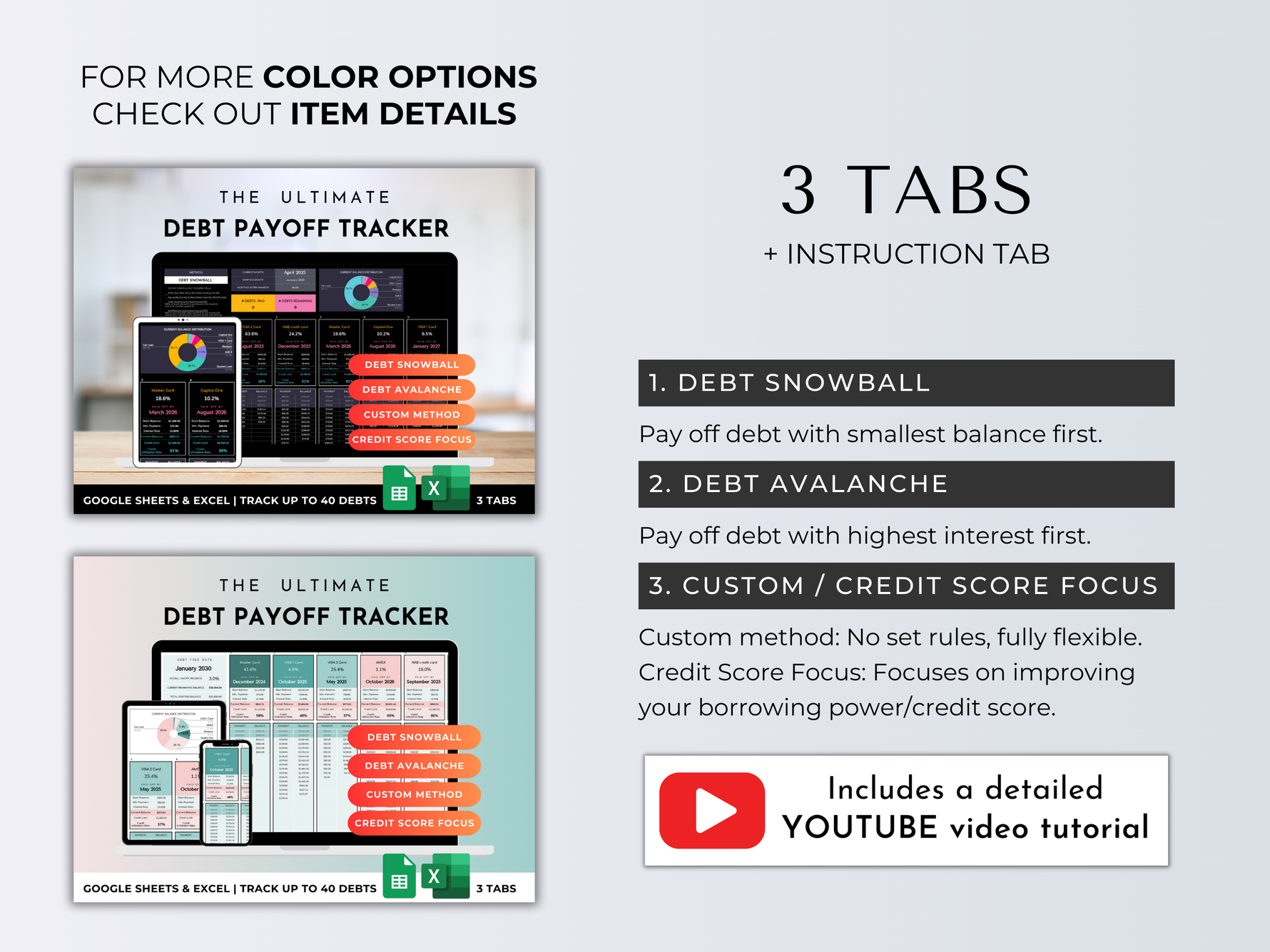 The Complete Debt Payoff Planner - Dark Mode - preview 9