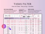 Purple Tasktracker All-In-One Task Tracker – Purple (ADHD Friendly) – JRen