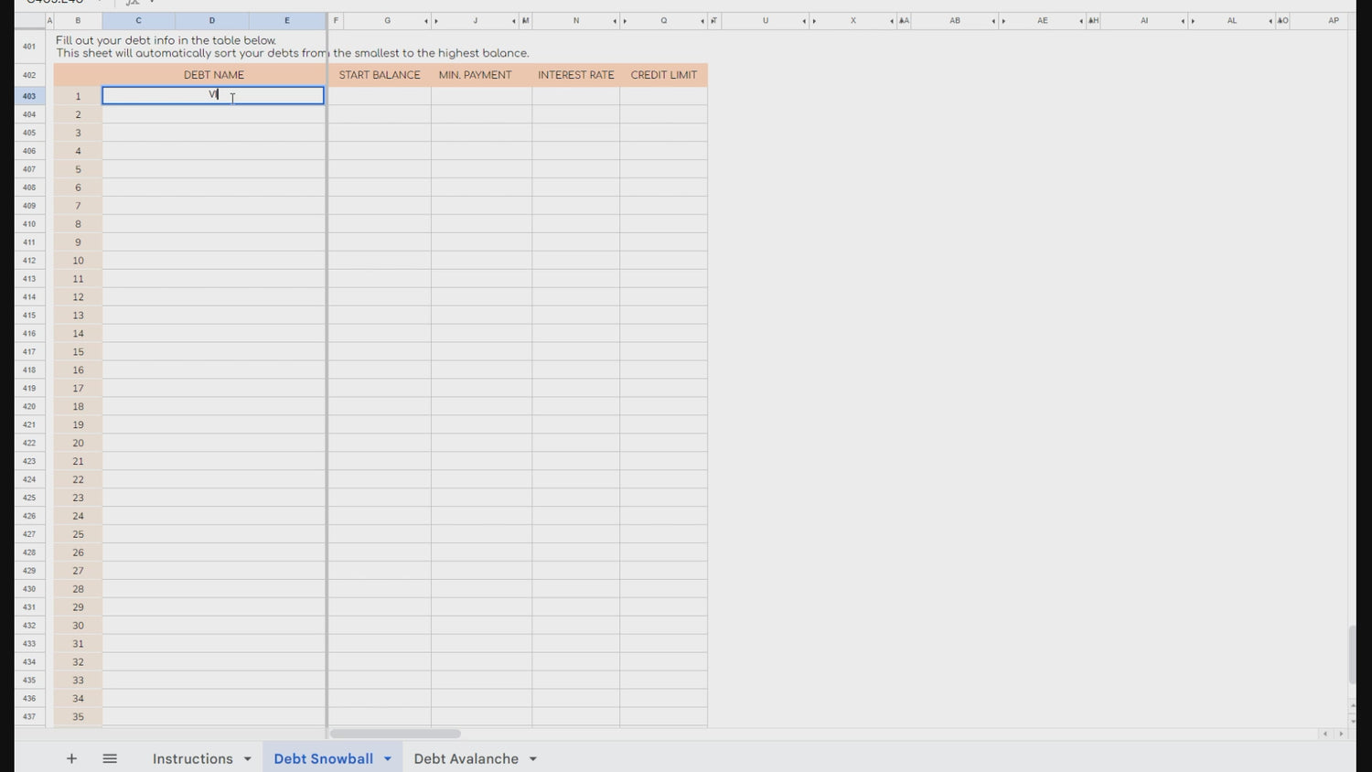 The Complete Debt Payoff Planner - Peach