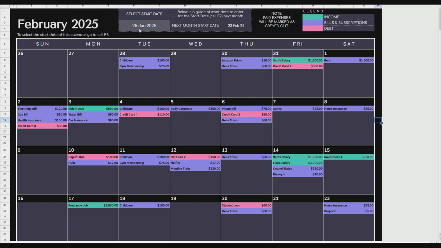The Ultimate Budget System - Dark Mode